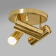 image 2 of ValueLights Modern 3 Way Adjustable Gold Round Plate Ceiling Spotlight Gold
