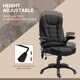 image 4 of Vinsetto Office Chair w/ Massage and Heat, Relaxing Reclining Black