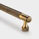 image 1 of Pushka Home Solid Brass Knurled Bar Handle 224mm - Antique Gold