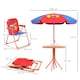 image 5 of Outsunny Kids Bistro Table and Chair Set w Cowboy Theme, Adjustable Parasol