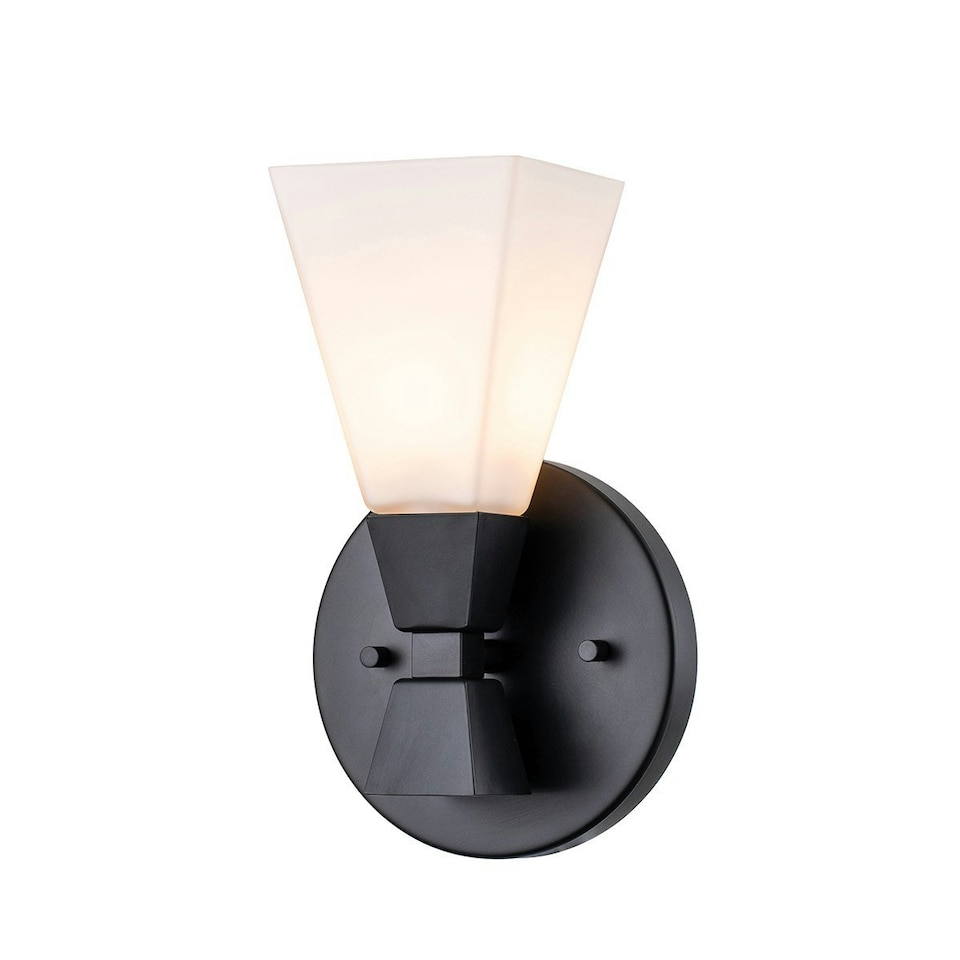 image 1 of Bowtie Bathroom Wall Lamp, Matte Black IP44