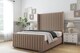 image 2 of Sloomy Marlborough Mink Plush Bed Frame With Mattress With 50"  Upholstered Wingback Headboard 5' King