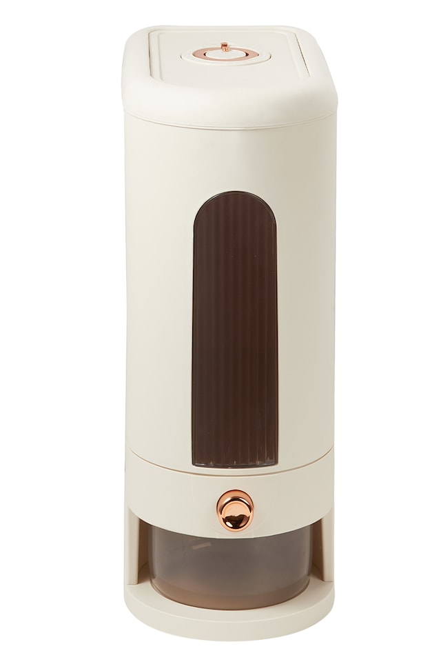 image 1 of Living and Home 10kg Airtight Large Capacity Rice Dispenser with Easy-Access Spout | Cream