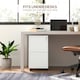 image 8 of Vinsetto Steel File Cabinet with Hanging Bar for Letter A4 Legal Size White
