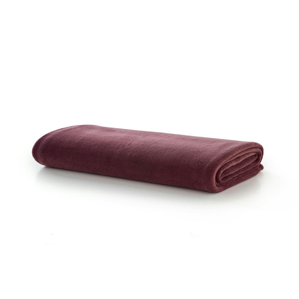 image 1 of Snuggle Touch 140 x 180cm Soft Blanket - Solid Colour Plain Throws Purple | Magenta