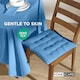 image 3 of Homescapes Seat Pad Luxury Cotton Indoor Outdoor Garden Dining Cushion | Blue | 40 x 40 cm | 1
