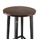 image 3 of Groundlevel Set Of 2 Wooden Tall Bar Stools Bar Chair Breakfast Kitchen Counter | Brown | Brown