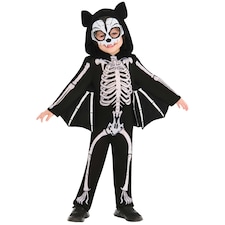 Bristol Novelty Childrens/Kids Skeleton Bat Costume - Black/White - 4 Years 4