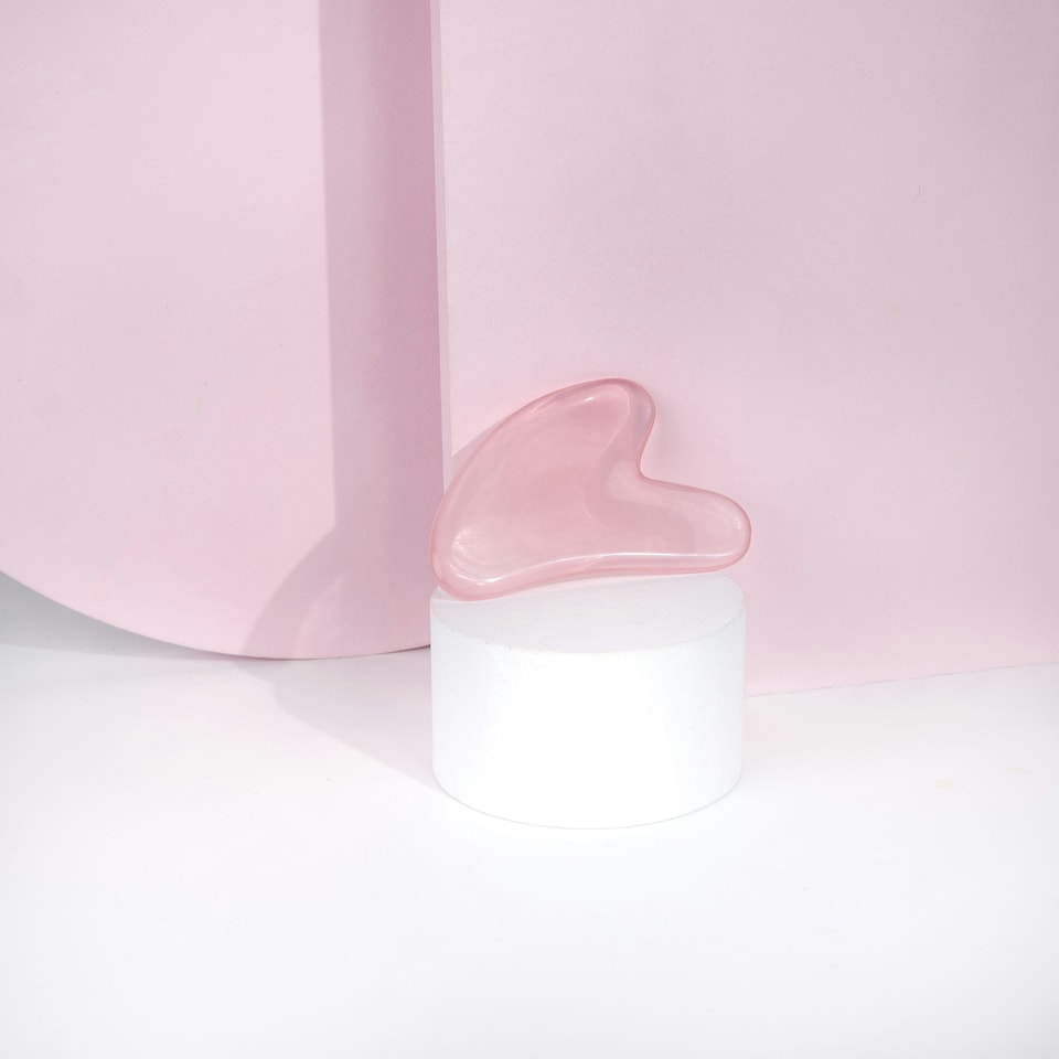 image 1 of Brushworks Rose Resin Roller & Gua Sha