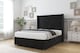 image 2 of Sloomy Devonshire Black Plush Divan Bed With Mattress No Drawers With 54" Wingback Headboard 3' Single | Black | Black | Single | 1