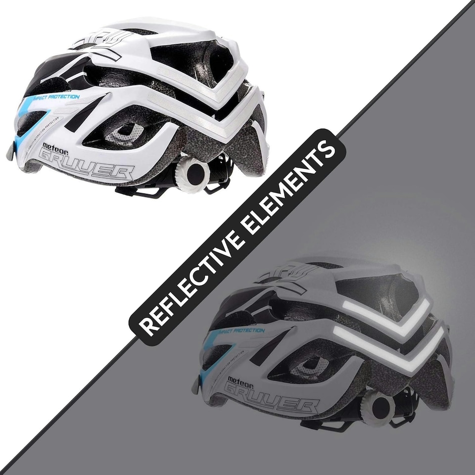 image 1 of Meteor Cycle Helmet Gruver MTB Bike Skateboard Scooter Safety Gear White | White | L
