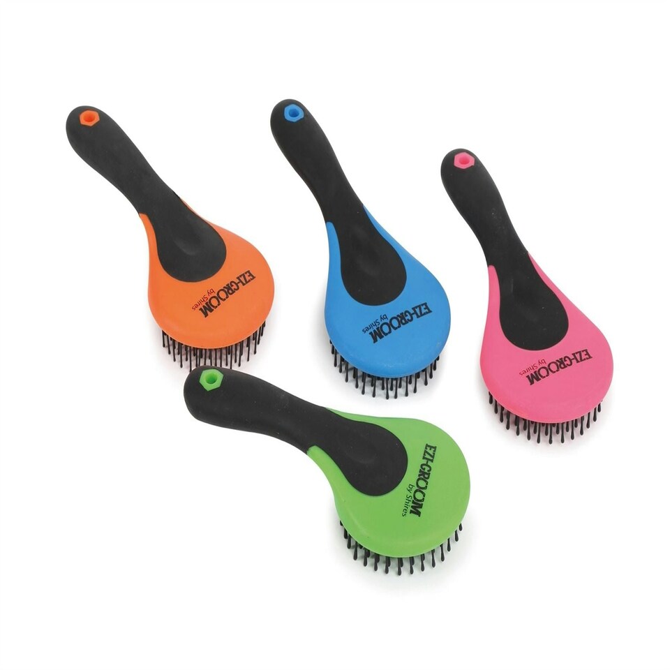 image 1 of Shires Ezi-Groom Grip Mane & Tail Brush Green | One Size