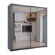 image 1 of Sliding wardrobes 4U Modern Full Mirror Sliding Door Wardrobe Multi Size (90-203cm) & Color Options | Grey | Grey 120cm | 120cm