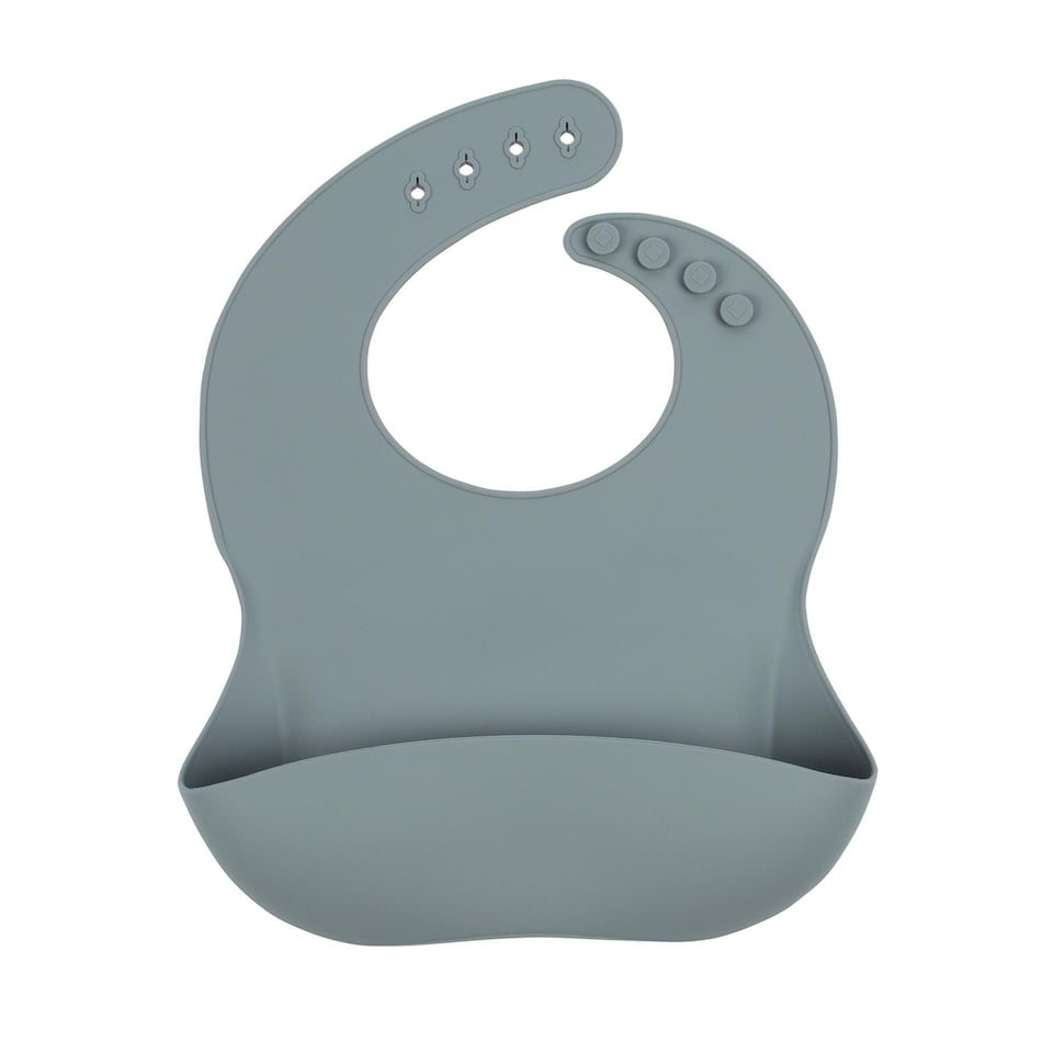 image 1 of Tiny Dining Baby Silicone Weaning Bib - Tradewinds | Blue | Tradewinds