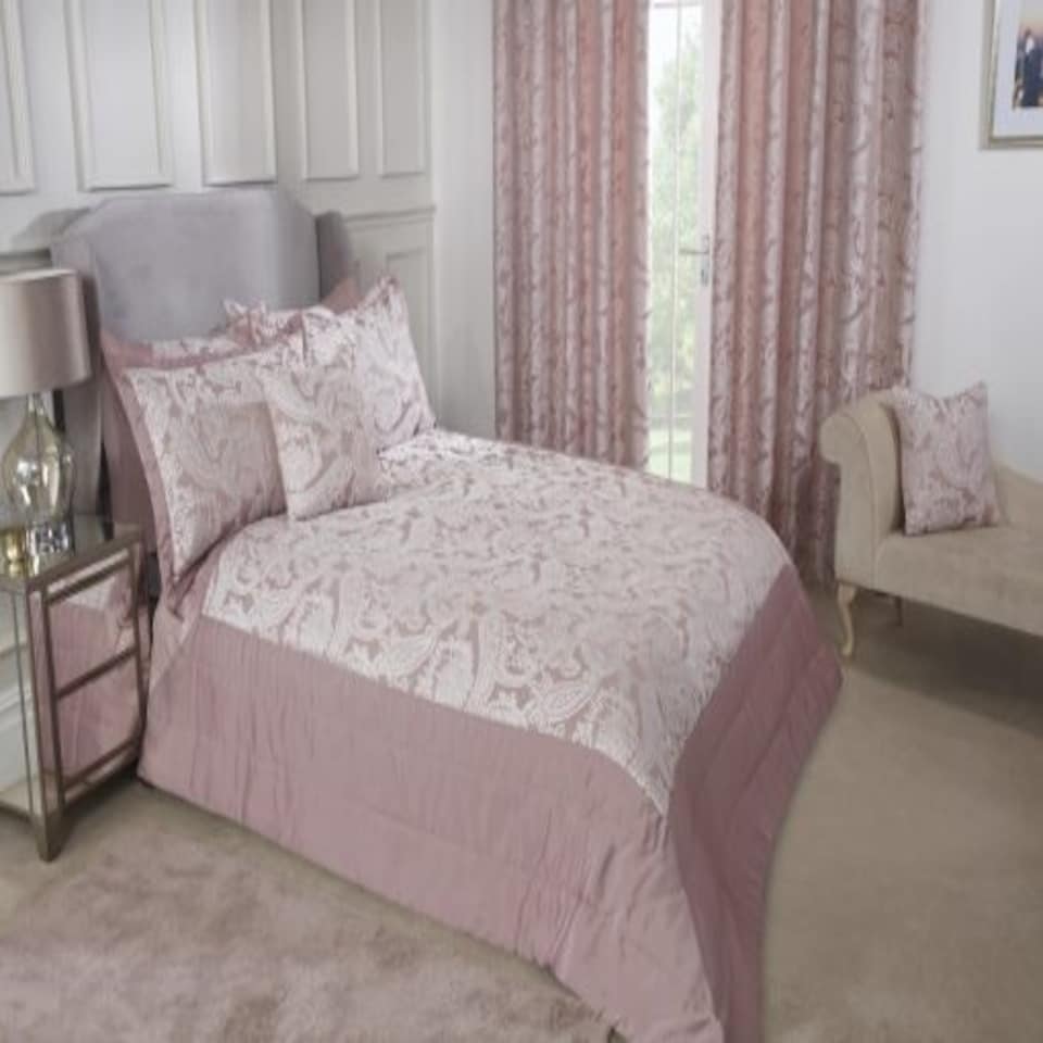image 1 of Cavendish Bedspread Blush Pink | Pink