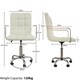 image 3 of Vida Designs Calbo Office Chair Computer Desk Table Chair, Beige