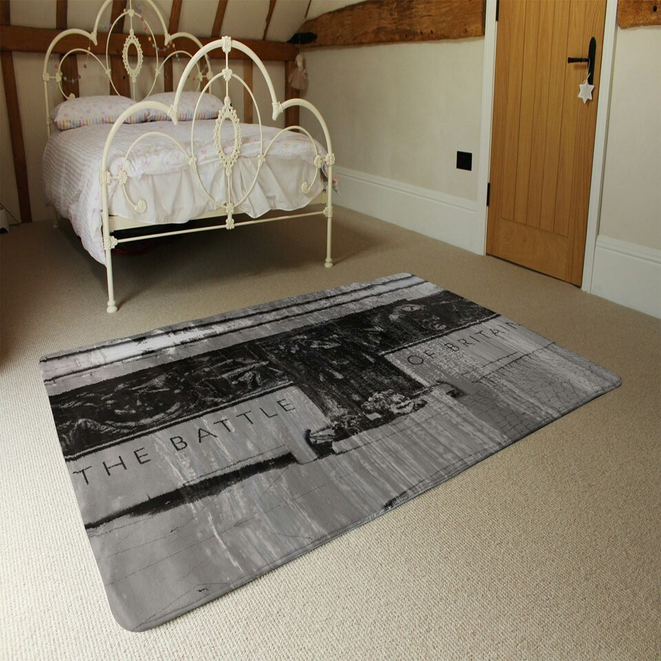 image 1 of BATTLE OF BRITAIN LONDON (Rug) Grey | Medium: 80x150cm