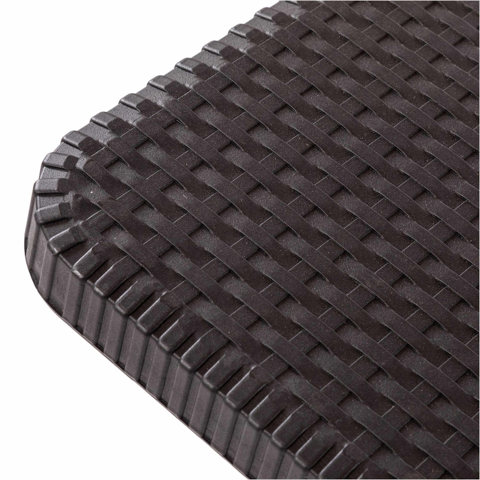 image 1 of 6ft Folding Rattan Trestle Table Heavy Duty Catering Garden Party 1.8m | Black