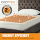 image 3 of Cozytek Single Electric Under Blanket Heated Fitted Mattress Bed Cover | White | White | 1
