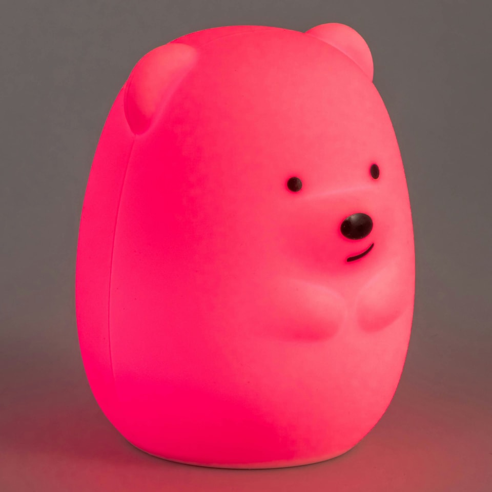 image 1 of BHS Glow Kid's LED Bear Table Lamp, White | White | White