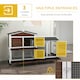 image 8 of PawHut Rabbit Hutch, Bunny Cage Outdoor 2-Tier w/ Wheels & Tray, Brown