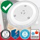 image 3 of SPARES2GO Universal Microwave Turntable Plate 6 Lug Fixing Y Type Glass Dish Tray (12" / 31.5cm / 315mm)