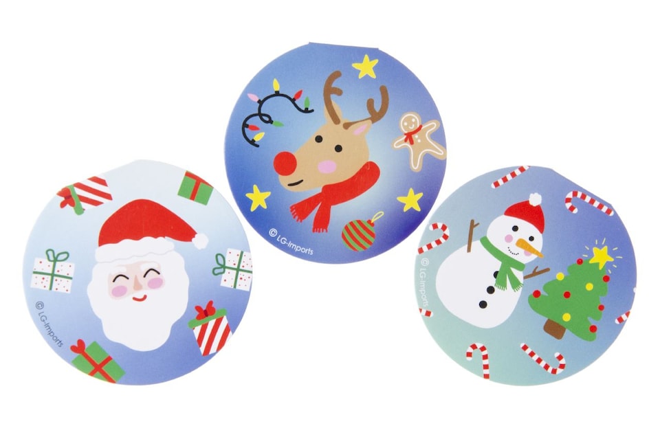 image 1 of Pack of 12 Round Christmas Notebooks 8cm