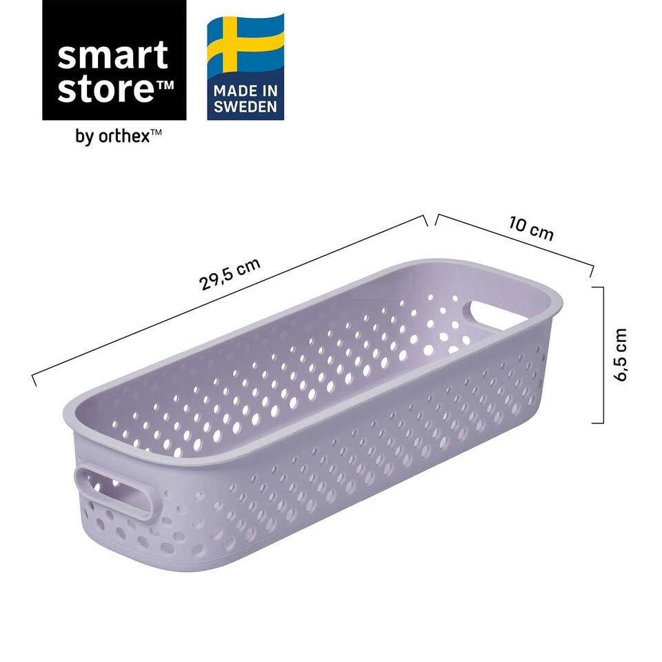 image 1 of SmartStore Essence Slim Lavender Organiser Storage Basket 1.3L, 3 Pack Purple