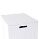 image 4 of Pendeen White Wooden Laundry Bin, Bathroom Storage Chest, Cabinet, Basket, Hamper