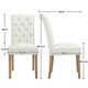 image 3 of Yaheetech Set of 2 Classic PU Leather Dining Chairs Cream | Beige