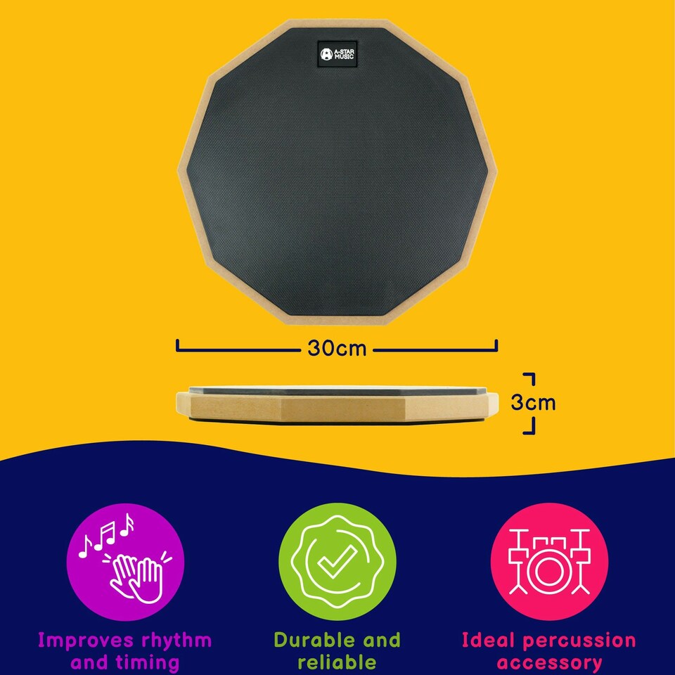 image 1 of A-Star Drum Practice Pad 12 Inch