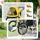 image 6 of PawHut 3 Wheel Pet Stroller, for Medium Small Dogs, Foldable Cat Pram - Yellow