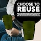 image 3 of Ecoffee Cup 8oz 240ml Reusable Eco-Friendly 100% Plant Based Coffee Cup with Silicone Lid & Sleeve - Melamine Free Travel Mug N/A | Oberon
