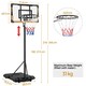 image 3 of Yaheetech 2.16-2.46M Portable Basketball Hoop Brown