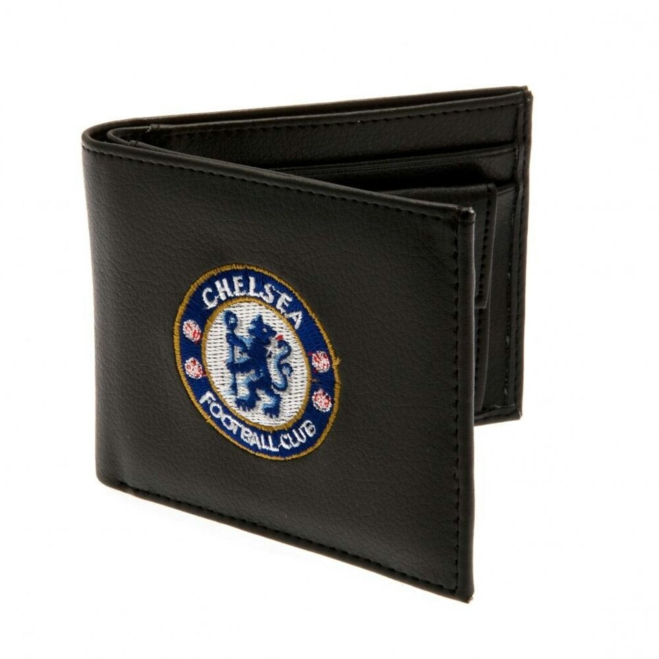 image 1 of Chelsea FC Embroidered Wallet - Black - One Size
