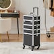 image 2 of Yaheetech 5-in-1 Professional Makeup Train Cases Aluminum Black | Black