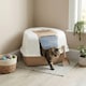 image 5 of Large Cat Corner Litter Tray Hooded Deep Cover Toilet Flap Box with Filter & Scoop | Multi | Mocca | 1