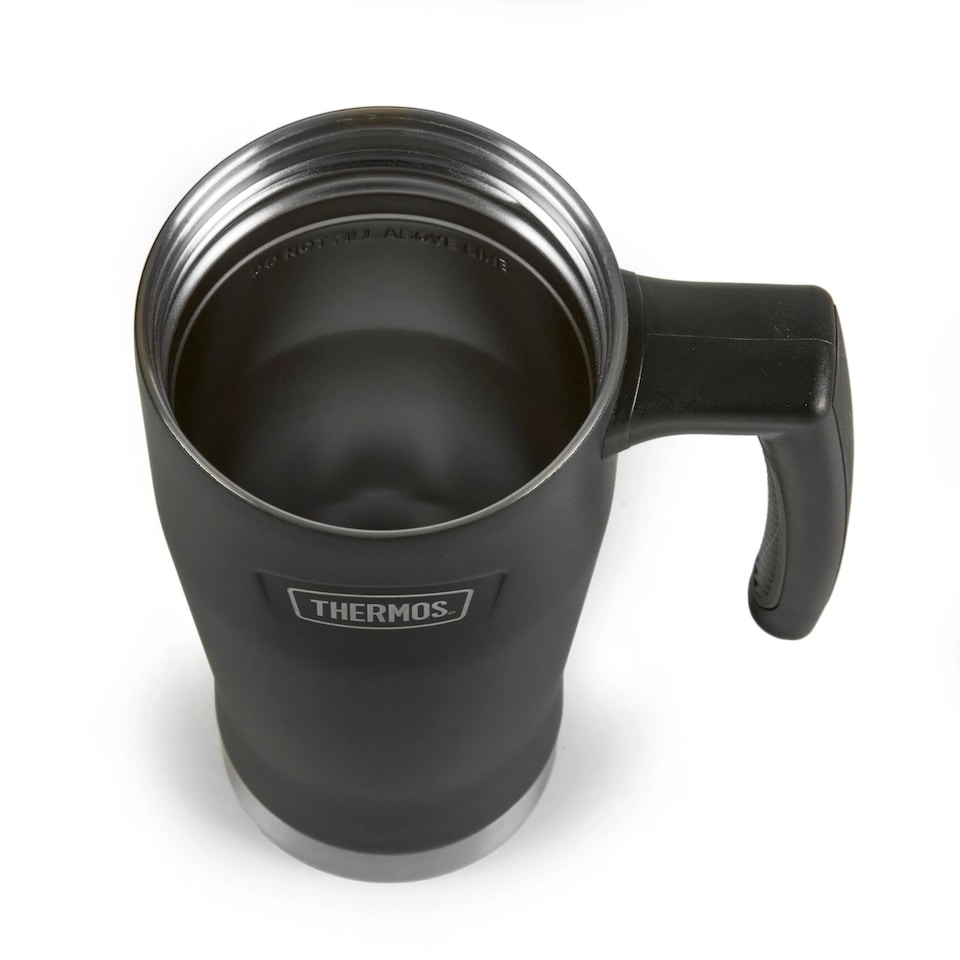 image 1 of Thermos Icon Series Stainless Steel Travel Mug 470ml Granite Black