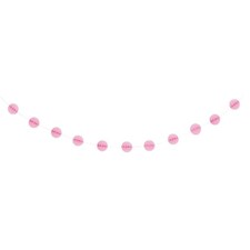 Lovely Pink Honeycomb Ball Garland - 213cm