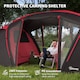 image 4 of Outsunny 4-6 Man Family Camping Tent with 2 Bedrooms, a Living Room | Grey | Grey