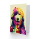 image 2 of Floral Poodle Dog Lover Art for Wife Her Thank You Art Card