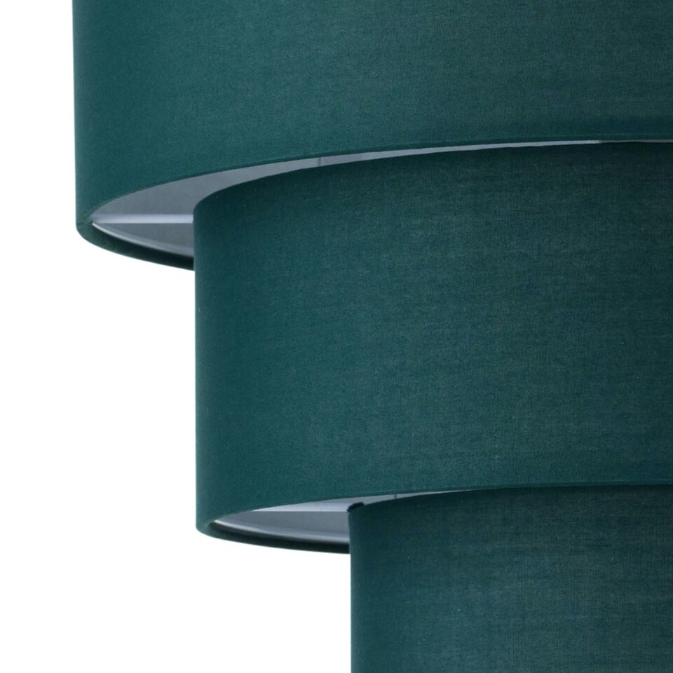 image 1 of Set of 2 Barty - Dark Green 38cm Tiered Pendant Shades Green