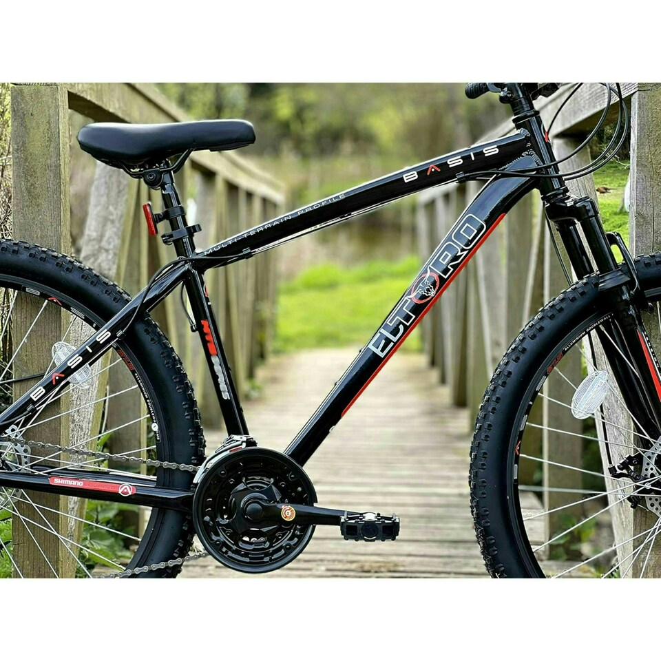 image 1 of Basis El Toro Hardtail Mountain Bike, 27.5in Wheel - Black/Red