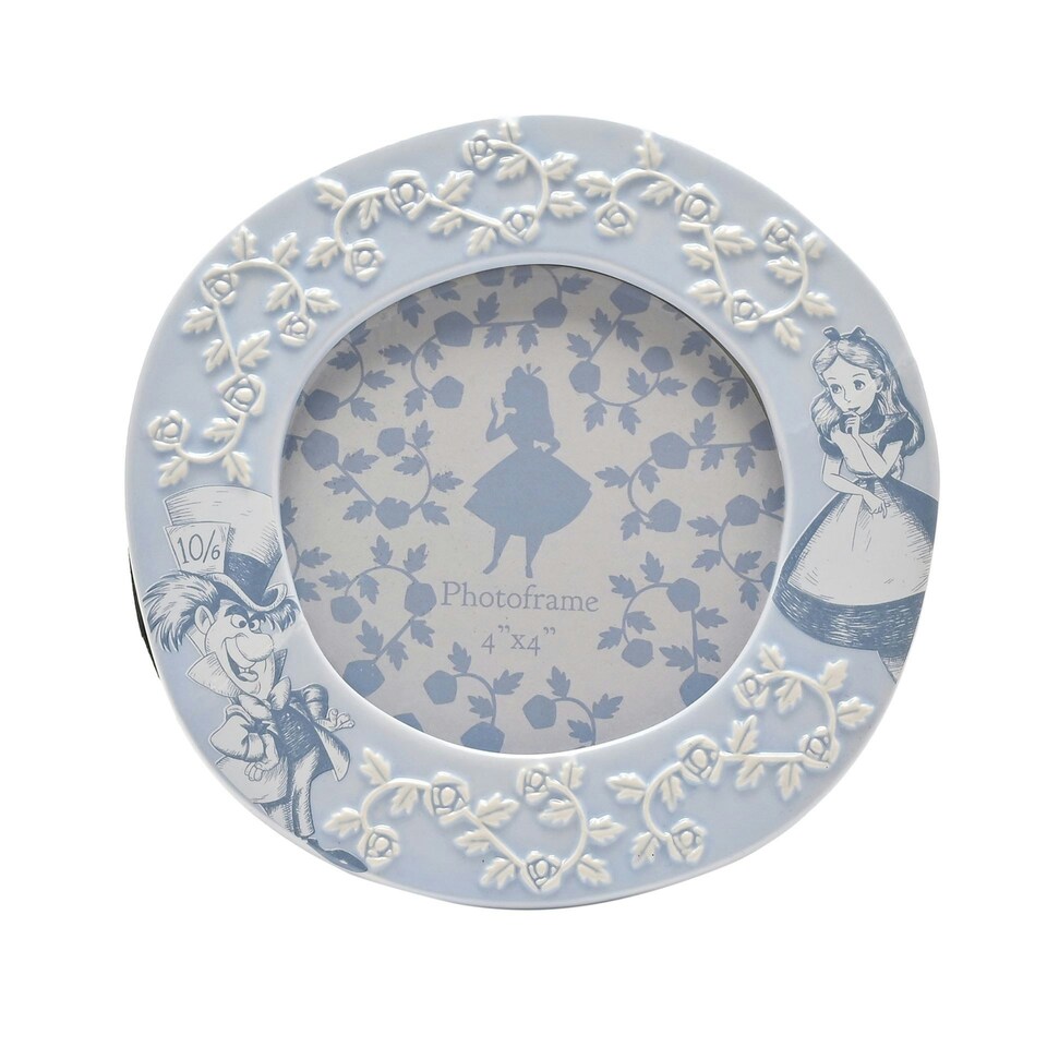 image 1 of Disney Alice in Wonderland Round Photo Frame 4" x 4"
