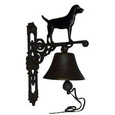 Black Labrador Retriever Dog Bell Farm Cast Iron Sign Plaque Door Wall House
