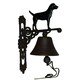 image 1 of Black Labrador Retriever Dog Bell Farm Cast Iron Sign Plaque Door Wall House