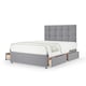 image 1 of Signature Platinum 2000 Pocket Sprung Silver Plush Velvet 4 Drawer Divan Set And Pearl Headboard King Size
