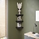 image 2 of Wooden Wall Mounted Floating Corner Shelf - Set of 3 | Black | 3