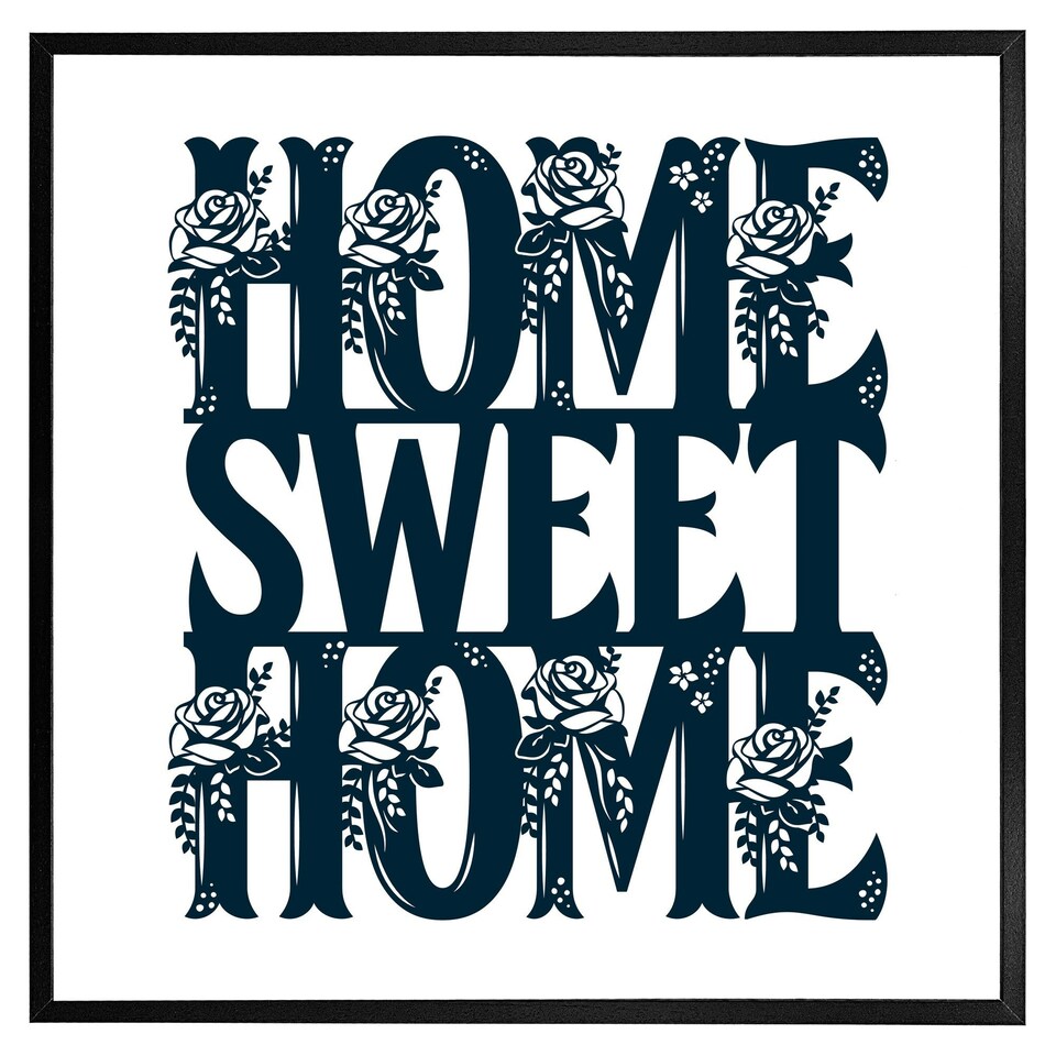 image 1 of Home sweet home type (Picutre Frame) Grey | L