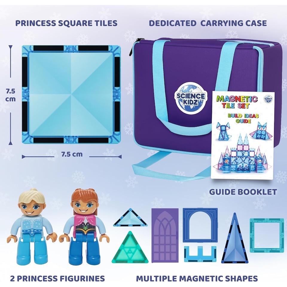 image 1 of Science Kidz 114 Piece Magnetic Tiles Set